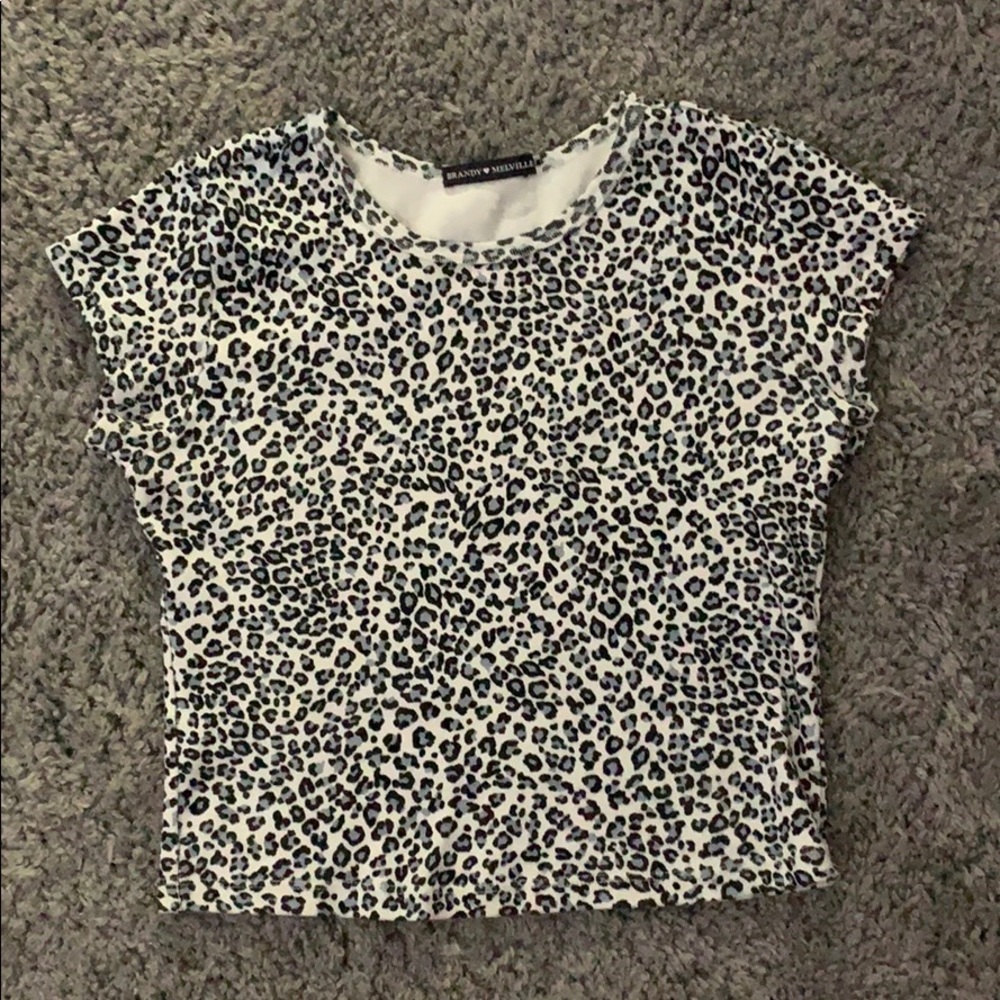 Brandy Melville leopard print crop top